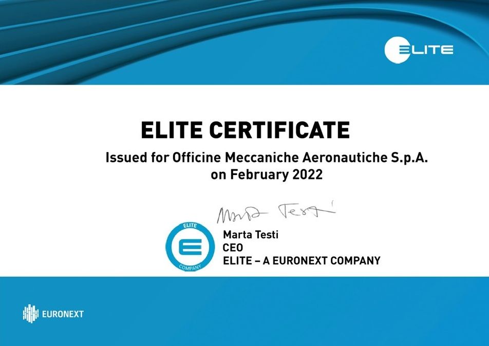 OMA riceve il certificato ELITE