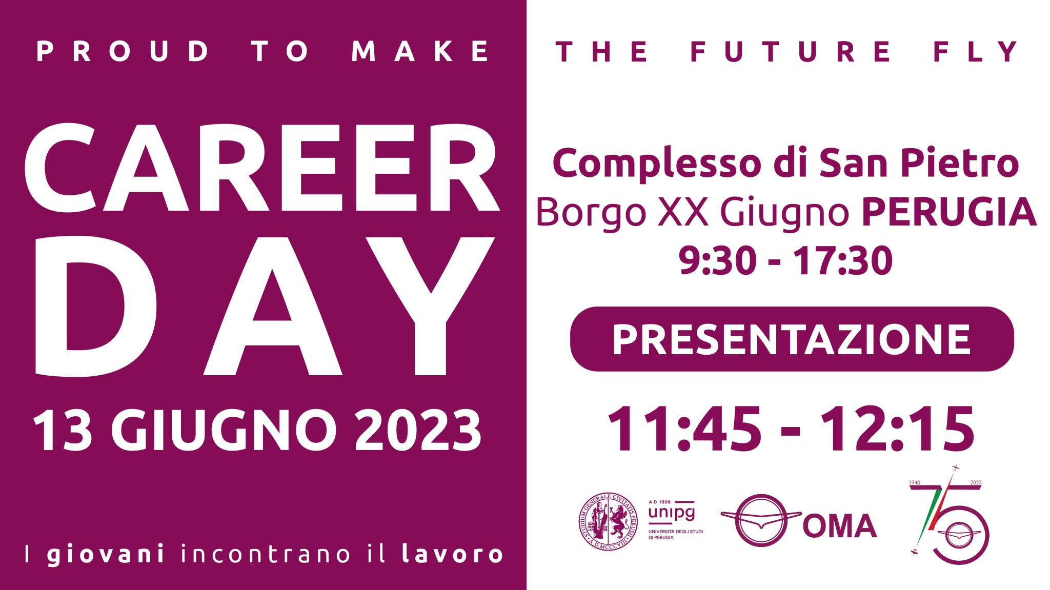 OMA sarà al Career Day 2023 di UniPG